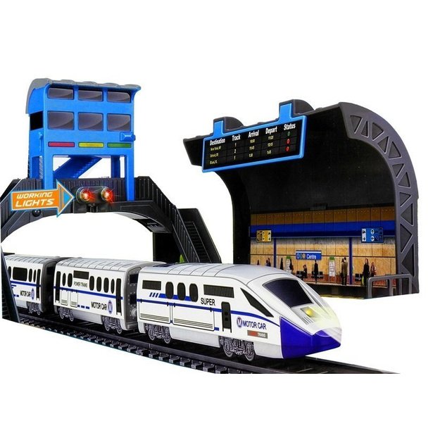 Commuter Train 244 cm Batteries + Railway Station + Carriage