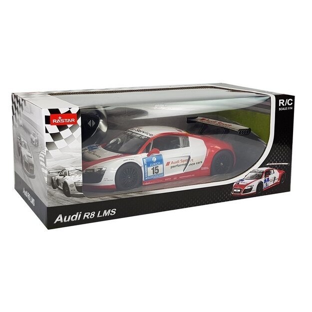Automobilis R/C Audi R8 LMS Rastar 1:14 Baltai raudonas 12