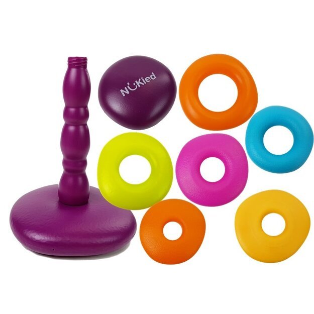 Kūdikiui skirta spalvingų lankų piramidė 5