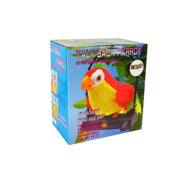 The Bird Parrot Repeats The Words Green