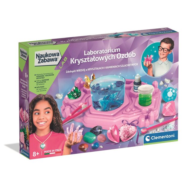 Science & Play Crystal Jewelry Laboratory Gemstones & Minerals Polish Language Clementoni 50398