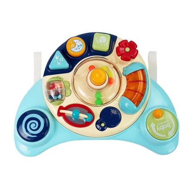 Interaktyvus kūdikių skydelio žaislas Muzikinis gyvūnas Mėlyna 4
