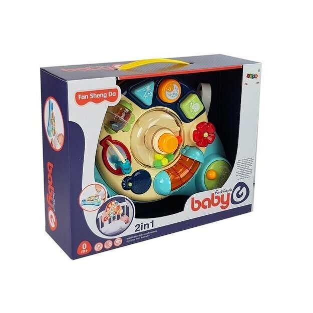 Interaktyvus kūdikių skydelio žaislas Muzikinis gyvūnas Mėlyna 6