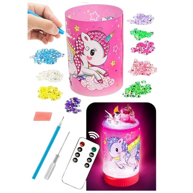 Creative Kit Unicorn in a Jar Diamonds Night Lamp Remote Control DIY 2