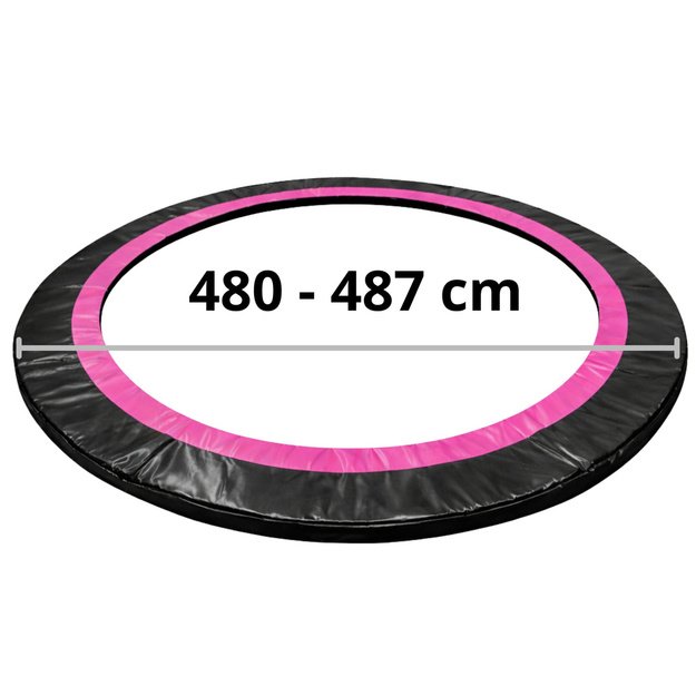 Sport Max 16 pėdų batuto spyruoklių dangtis juodai-rožinis