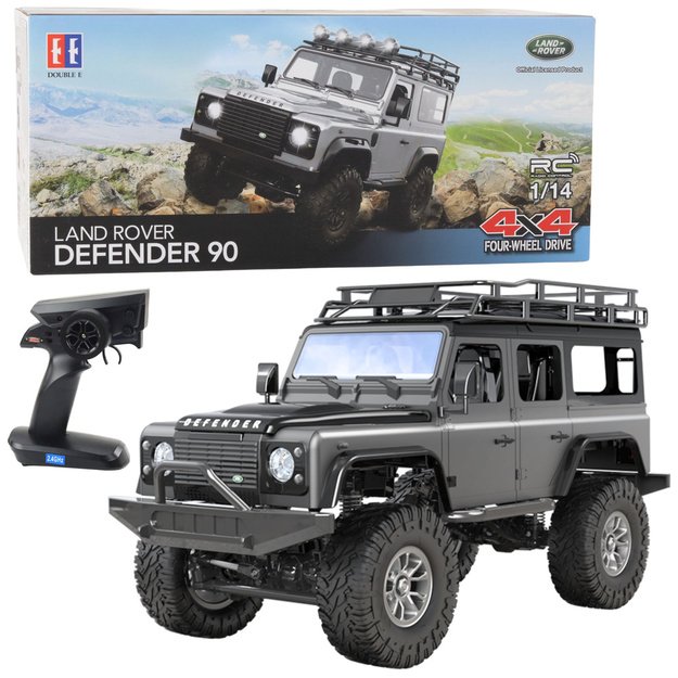Remote Controlled Off-Road Vehicle RC Land Rover Defender 90 Gray 1:14
