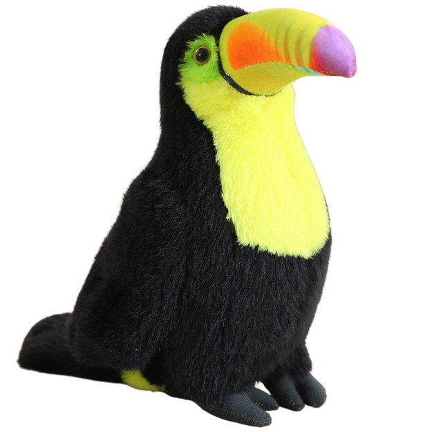 Plush Toucan Bird Plush Toy Mascot Cuddly Toy Yellow 35cm