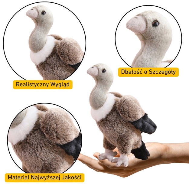 Plush Vulture Bird Plush Toy Mascot Cuddly Toy 25cm