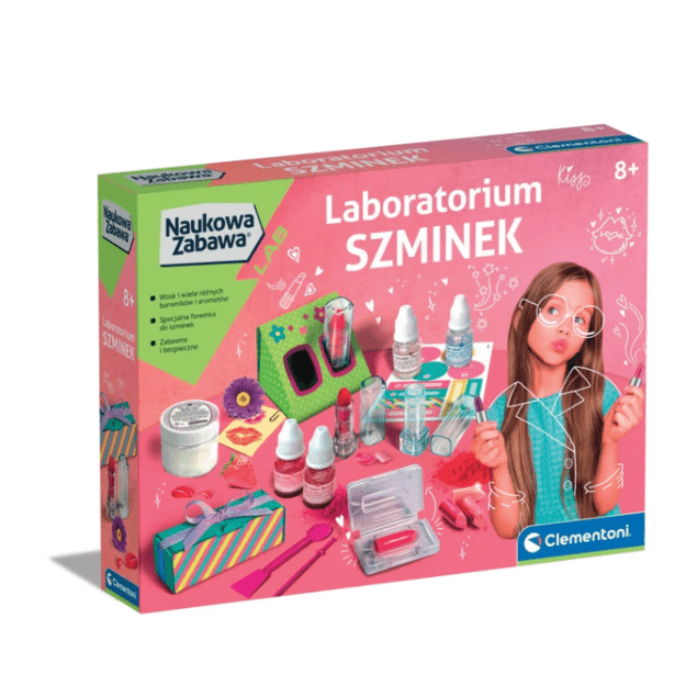 Science & Play Lipstick & Lip Gloss Laboratory Set Polish Language Clementoni 50920