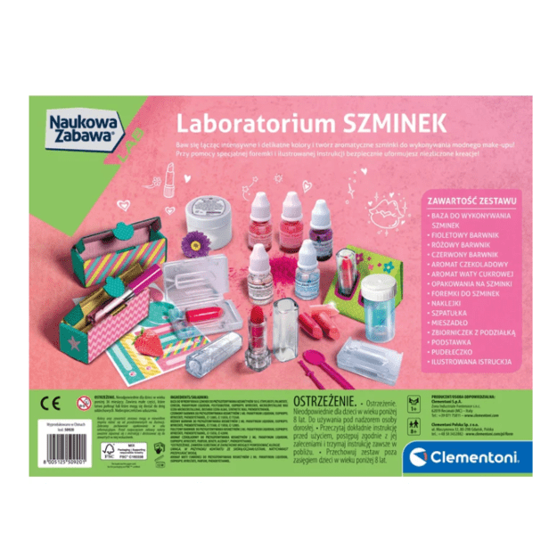 Science & Play Lipstick & Lip Gloss Laboratory Set Polish Language Clementoni 50920 4