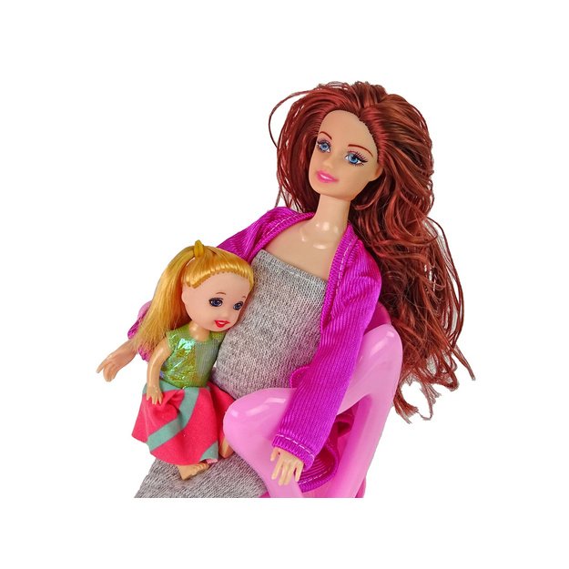 Nėščios kūdikių lėlės ilgų plaukų aksesuarai 11