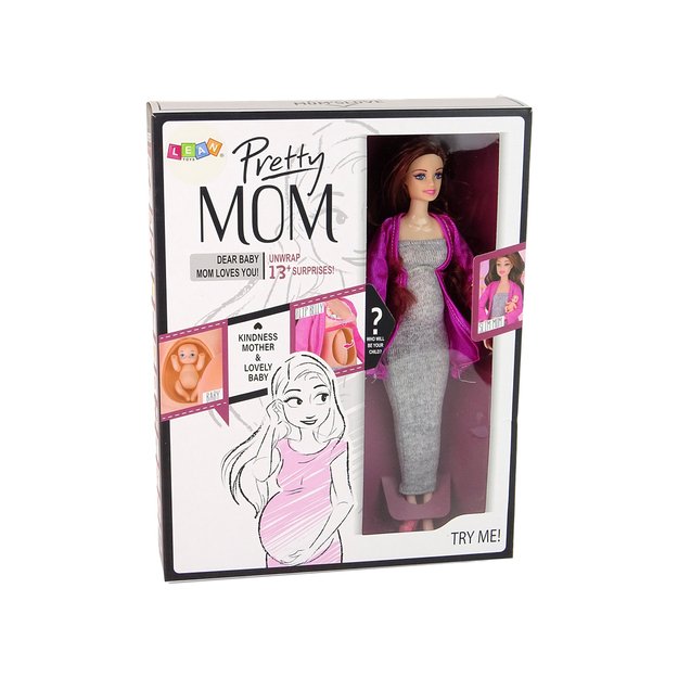 Nėščios kūdikių lėlės ilgų plaukų aksesuarai 9