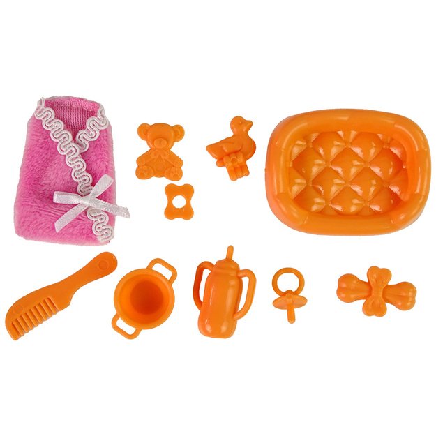 Nėščios kūdikių lėlės ilgų plaukų aksesuarai 14