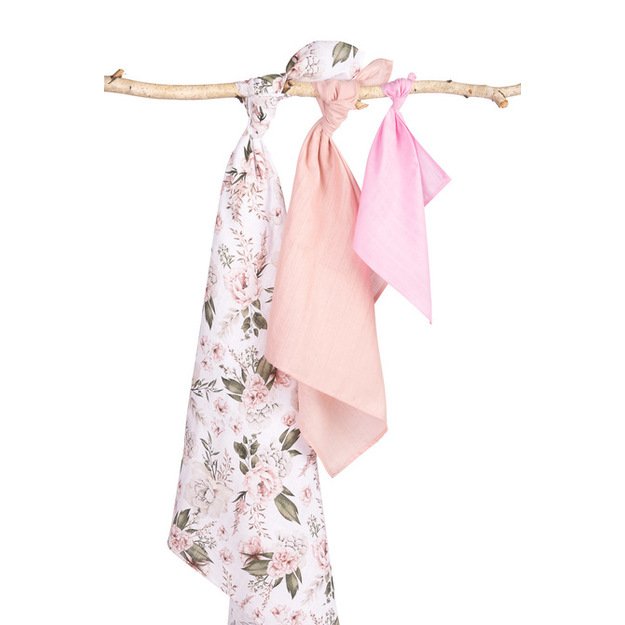 3 dalių muslino vystyklų rinkinys  EG-0102 2