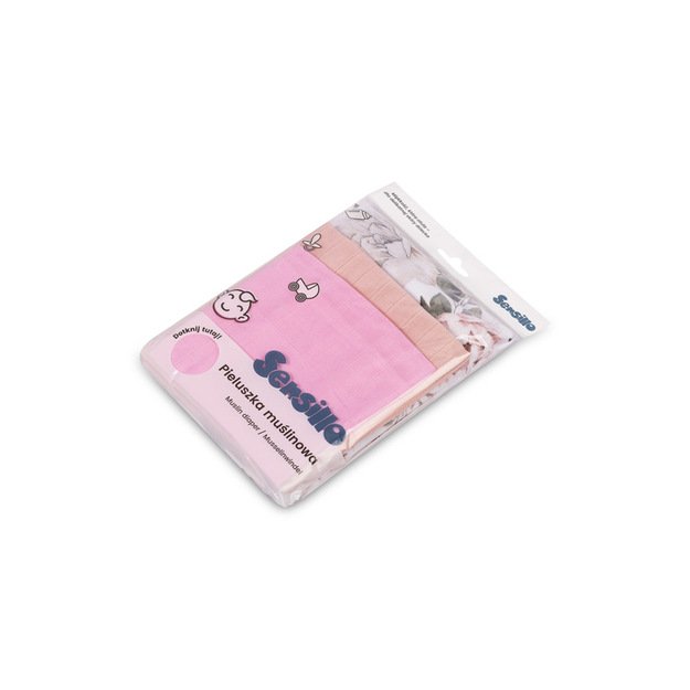 3 dalių muslino vystyklų rinkinys  EG-0102 3