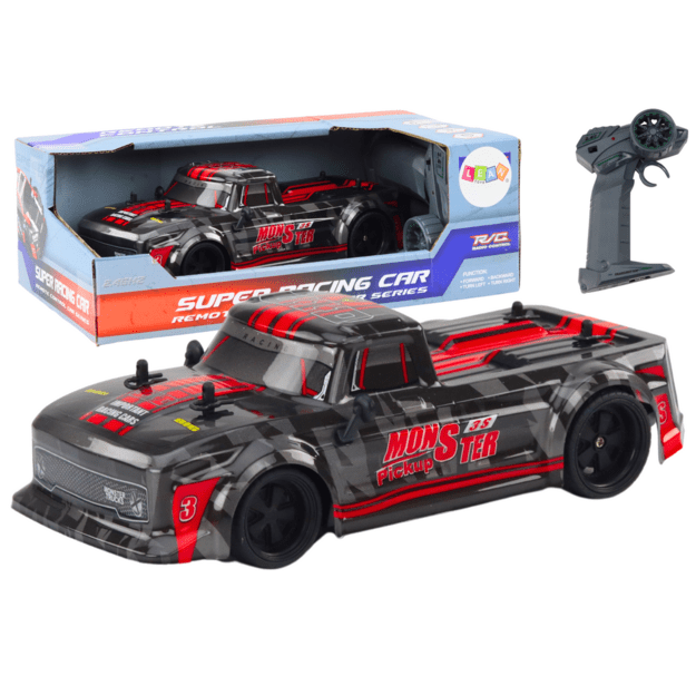 Nuotoliniu būdu valdomas automobilis Pick-Up 1:18 Guminės padangos Raudona