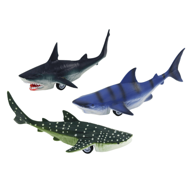 Figurines Vehicles Sea Animals Friction Drive Shark Killer Whale 6 pcs