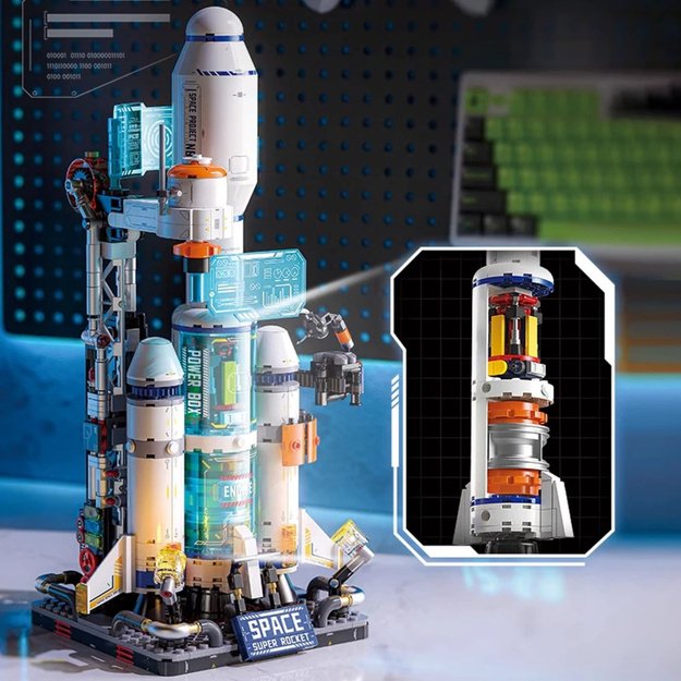 Rocket Space Station Construction Bricks 815 pcs. 3