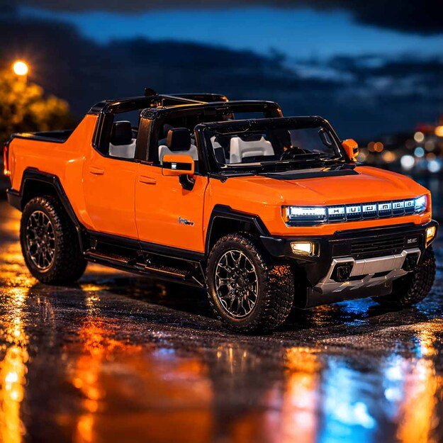 Rastar 93000 Hummer EV 1:16 oranžinis nuotolinio valdymo automobilis 1