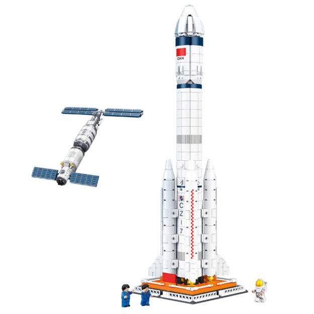 Construction Bricks Space Rocket Satellite CZ-5 1403 pcs. 1