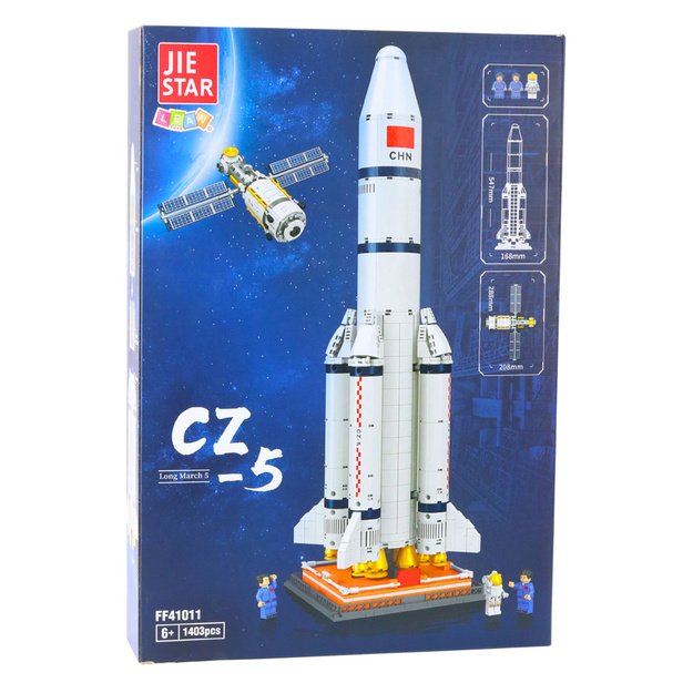 Construction Bricks Space Rocket Satellite CZ-5 1403 pcs. 2