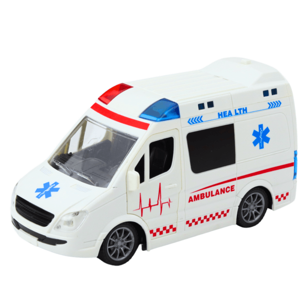 Remote Control Ambulance RC Lights Sounds 1:20 White 1