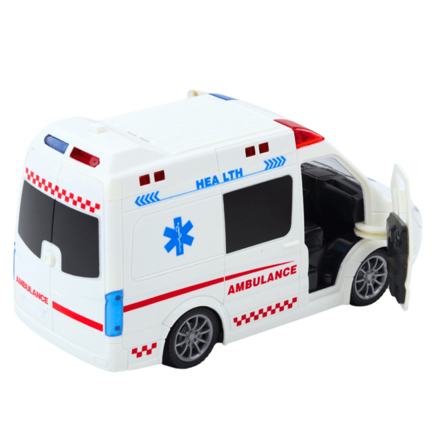 Remote Control Ambulance RC Lights Sounds 1:20 White 2
