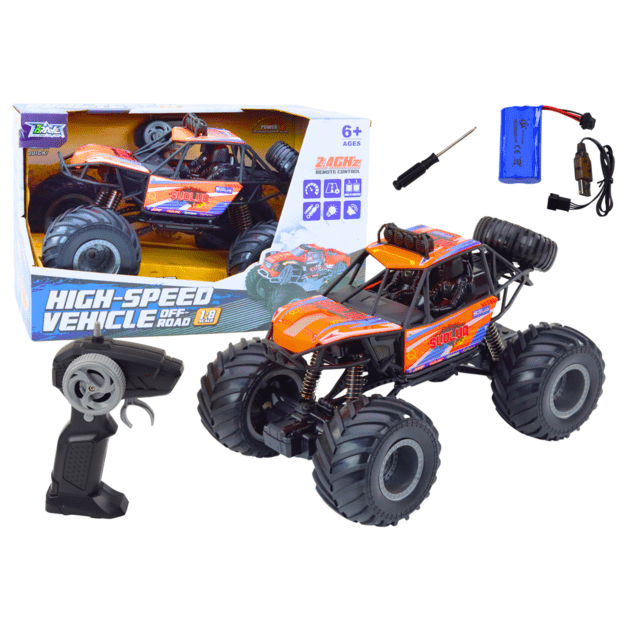 Off-road Remote Controlled RC Car 1:8 Shock Absorbers Orange