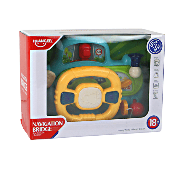 Interactive Blue Steering Wheel Driving Simulator Multifunctional