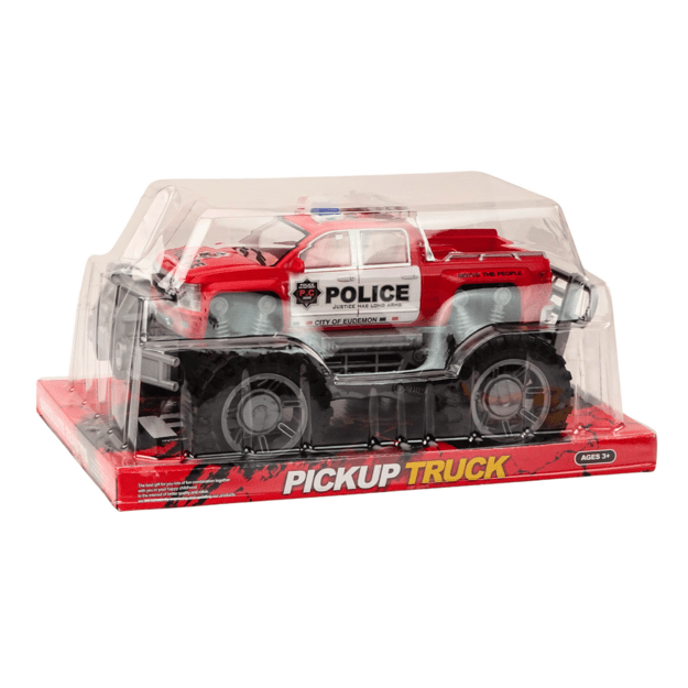 Policijos automobilis Pickup Raudonas visureigis policijos automobilis 2