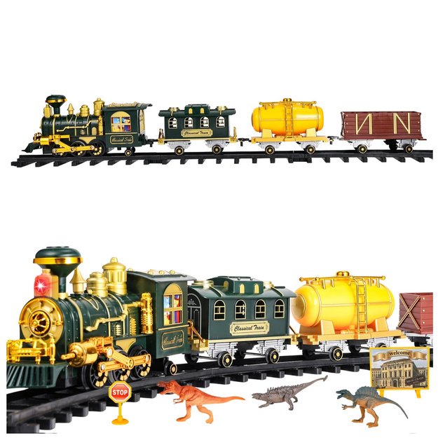 Classic Train Dinosaurs Lights Sounds Smoke 39 pcs. 1