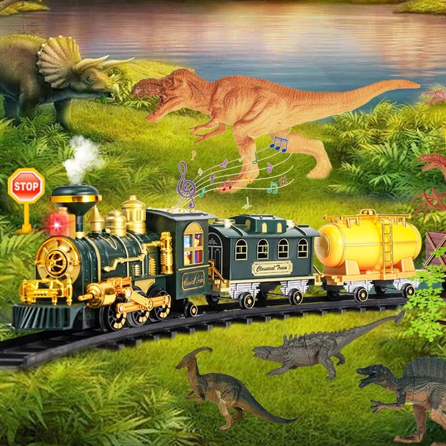 Classic Train Dinosaurs Lights Sounds Smoke 39 pcs. 3