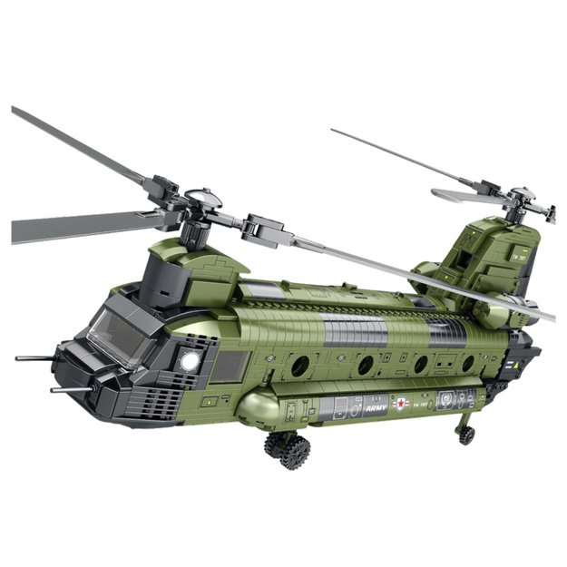 Construction Bricks Set Military Helicopter CH-47 Chinook 1451 pcs. 1