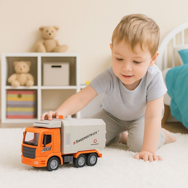 Garbage Truck City Lights Sounds Orange 5