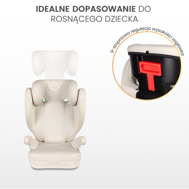 BREEZY i-Size AUTOMOBILINĖ KĖDUTĖ 2-IN-1 SU ATLOŠU IR PAUKŠTINIMO FUNKCIJA (100–150 CM) 18