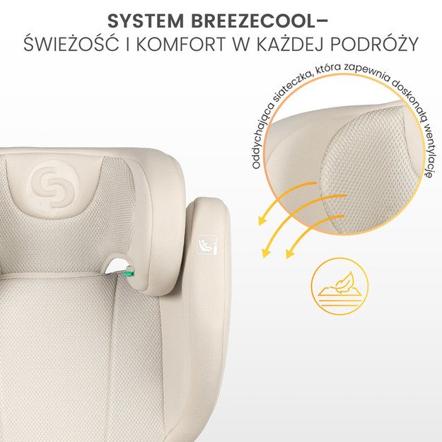 BREEZY i-Size AUTOMOBILINĖ KĖDUTĖ 2-IN-1 SU ATLOŠU IR PAUKŠTINIMO FUNKCIJA (100–150 CM) 19