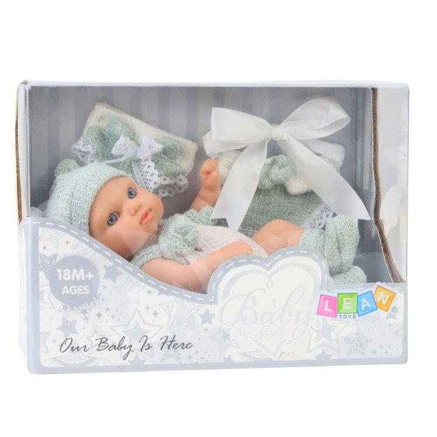 Baby Doll, Gray Outfit, Hat, Bib, 18 cm 3