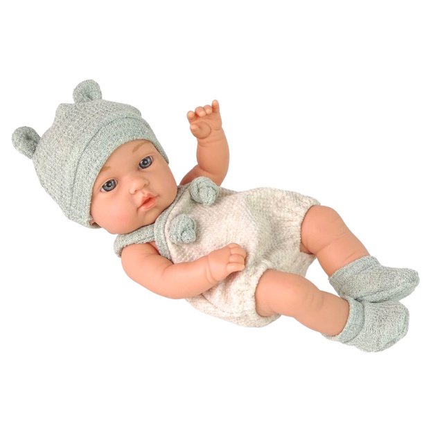 Baby Doll, Gray Outfit, Hat, Bib, 18 cm 2