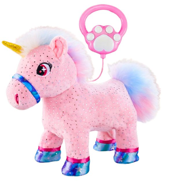 Unicorn on a Leash Interactive Recording Function Moves Pink 1