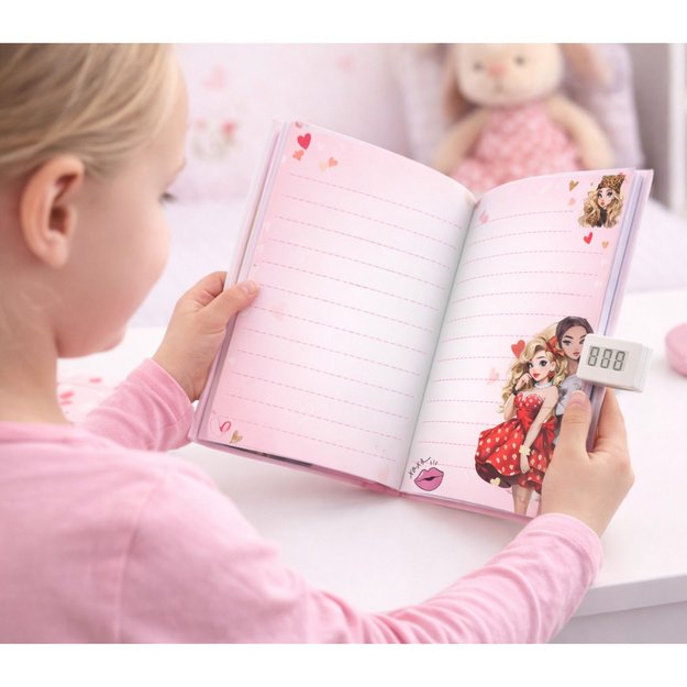 Girls  Diary Notebook Code Melodies Colorful Pages Hearts 3