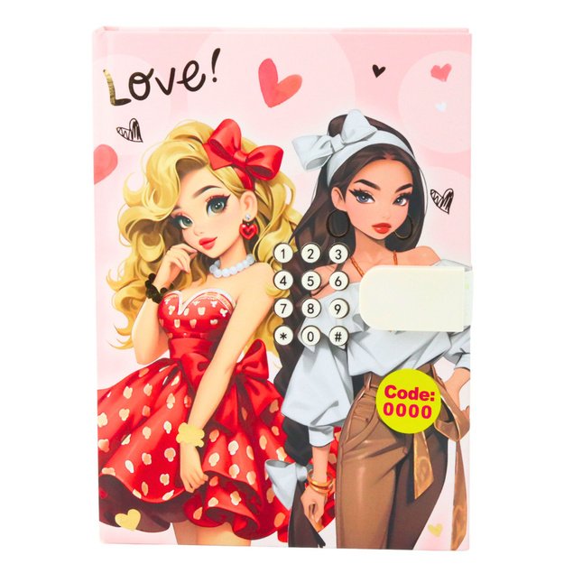 Girls  Diary Notebook Code Melodies Colorful Pages Hearts 1