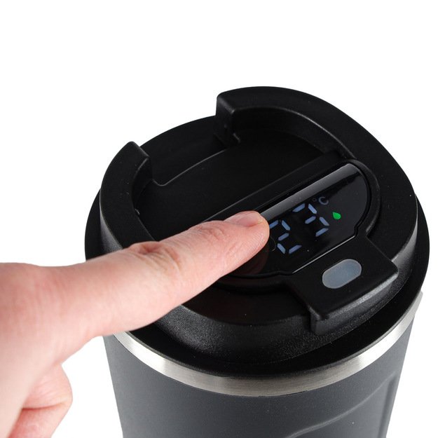 I&scaron;manusis kelioninis puodelis su LED ekranu, juodas, 500 ml 6