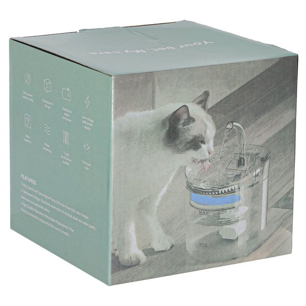 Gertuvė &scaron;unims ir katėms automatinė USB gertuvė 1,8 l valymo filtras 11