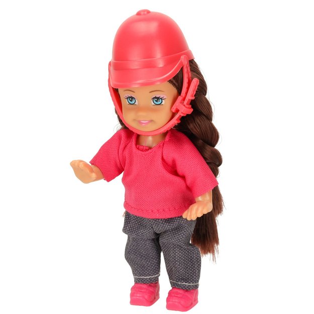 Lėlės ir arklio mergaitės rinkinys rožinės spalvos 4 el. 3