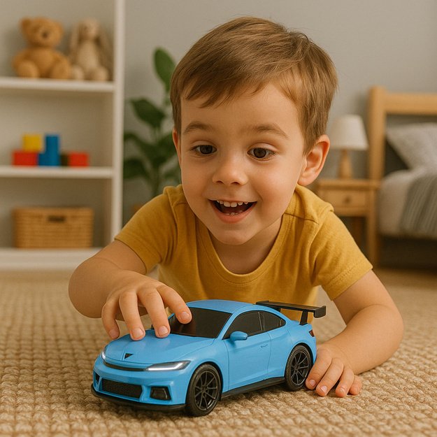 Elektrinis lenktyninis automobilis su nuotolinio valdymo pultu ir įkrovimo stotele 6