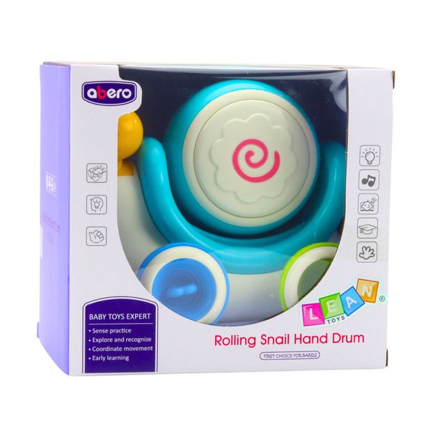 Sraigės formos interaktyvus muzikinis būgnelis – lavinamasis žaislas 5
