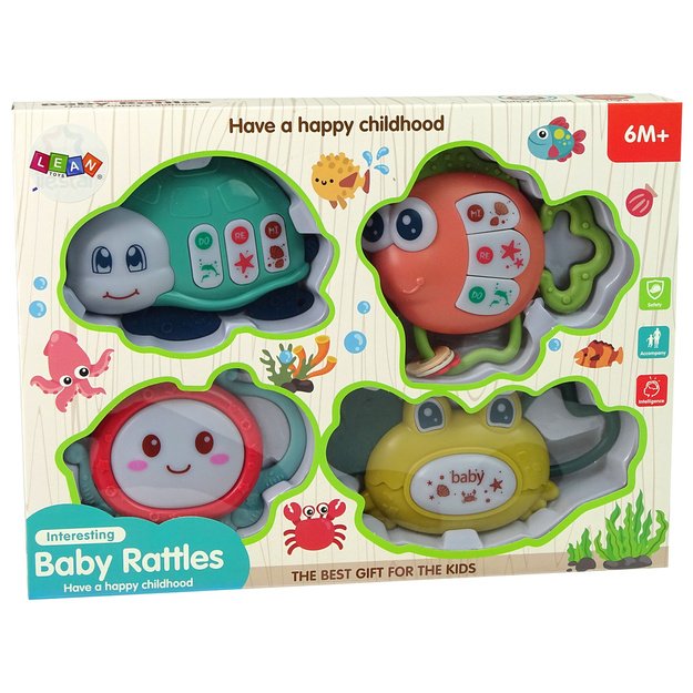 Žaislų rinkinys kūdikiams – barškučių komplektas (4 vnt.) 2