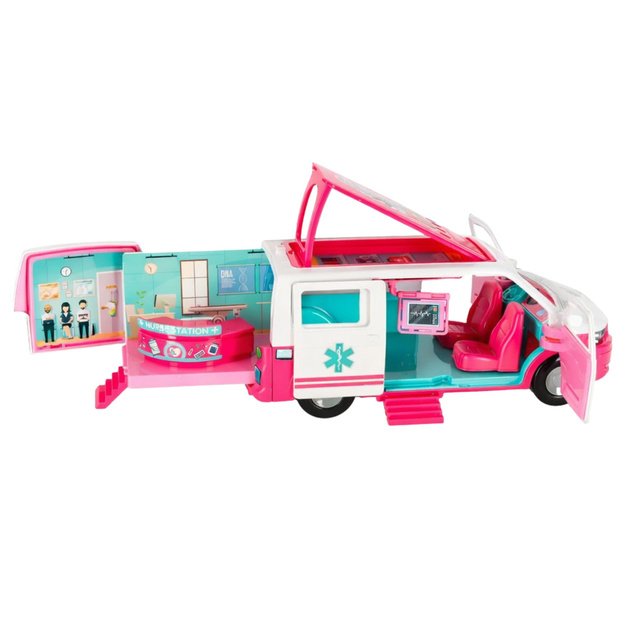 GREITOSIOS PAGALBOS AUTOMOBILIS SU GYDYTOJO LĖLE IR MEDICININIAIS PRIEDAIS 4