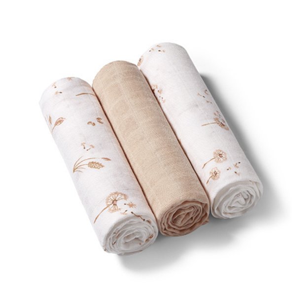 397/13 BAMBOO DIAPERS 3PCS BEIGE