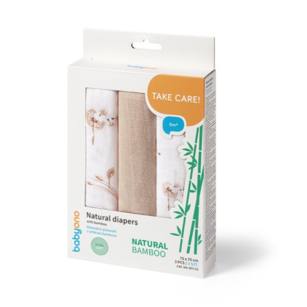 397/13 BAMBOO DIAPERS 3PCS BEIGE 4